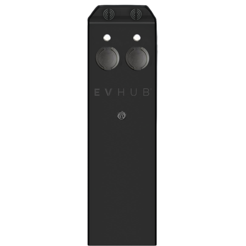 EVHUB dubbele laadzuil 11kW type 2 socket - zwart (EVHUB201802)